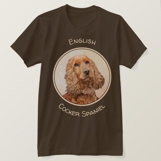 English Cocker Spanische Malerei - Original Hund A T-Shirt (Design vorne)