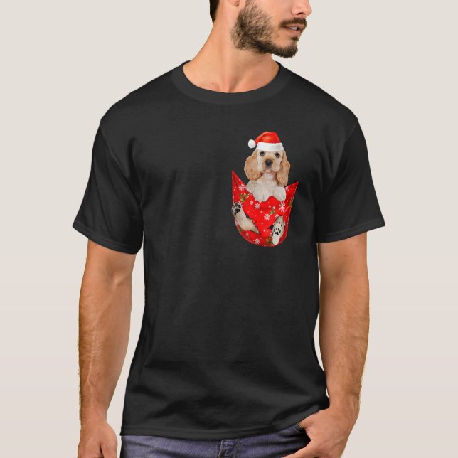 English Cocker Spanische Weihnachtsschüssel für Hu T-Shirt (Vorderseite)
