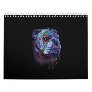 English Colorful Bulldog Gift A English Bulldog Kalender