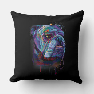 English Colorful Bulldog Gift A English Bulldog Kissen