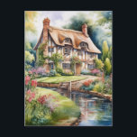 English Cottage Postkarte<br><div class="desc">A Watercolour English cottage with garden</div>