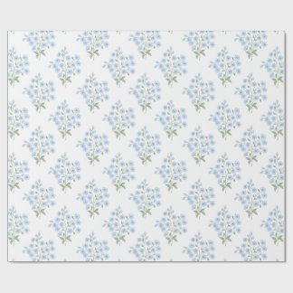 English Country Muster mit Vergissmeinnichtblumen Geschenkpapier