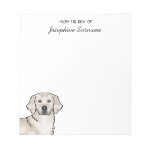 English Cream Golden Retriever Hund Benutzername Notizblock