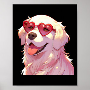 English Cream Golden Retriever Mama Geschenke Herz Poster