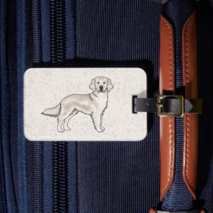 English Cream Golden Retriever Niedlich Cartoon Do Gepäckanhänger