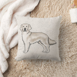 English Cream Golden Retriever Süßer Cartoon-Hund Kissen