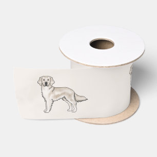 English Cream Golden Retriever Süßer Cartoon-Hund Satinband
