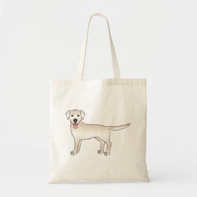 English Cream Labrador Retriever Cartoon Dog Tragetasche (Vorne)