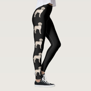 English Cream Labrador Retriever Süße Hunde Schwar Leggings