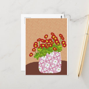 English Daisy Postcard Postkarte