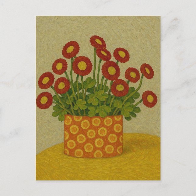 English Daisy Postcard Postkarte (Vorderseite)