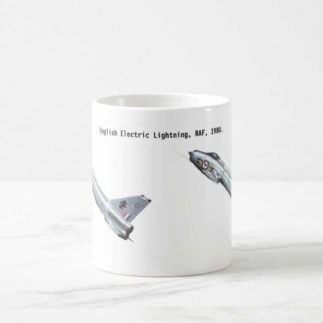 English Electric Lightning, RAF, 1980. Kaffeetasse (Mittel)