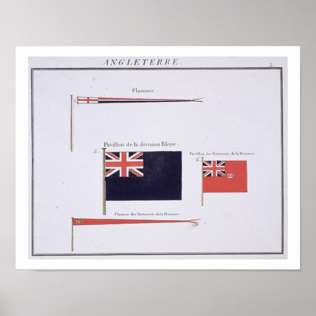 English Flags, aus einem französischen Flaggenbuch Poster (Vorne)