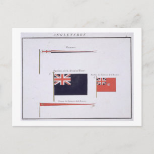 English Flags, aus einem französischen Flaggenbuch Postkarte