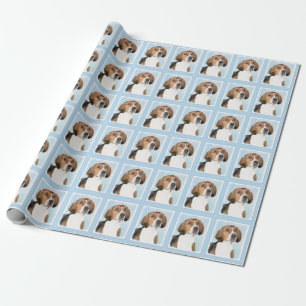 English Foxhound Painting - Niedliche Original Dog Geschenkpapier
