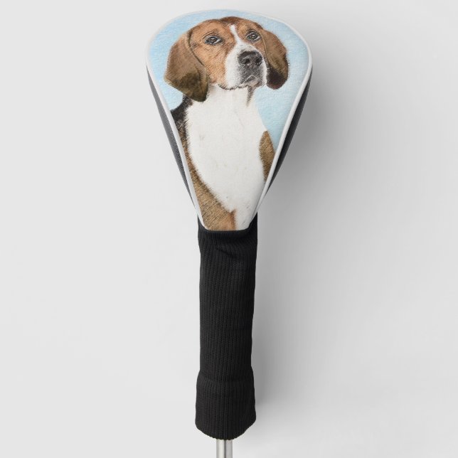 English Foxhound Painting - Niedliche Original Dog Golf Headcover (Vorderseite)