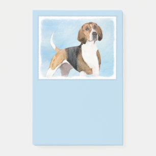 English Foxhound Painting - Niedliche Original Dog Post-it Klebezettel