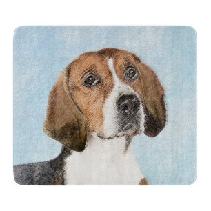 English Foxhound Painting - Niedliche Original Dog Schneidebrett
