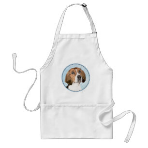 English Foxhound Painting - Niedliche Original Dog Schürze