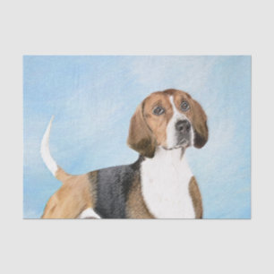 English Foxhound Painting - Niedliche Original Dog Seidenpapier