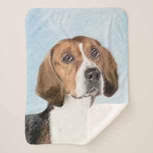 English Foxhound Painting - Niedliche Original Dog Sherpadecke