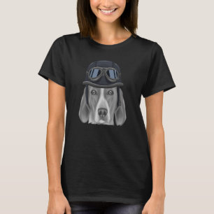 English Foxhound Wear Vintag Motorrad Helmet T-Shirt