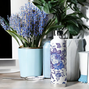 English Garden Blue Vintag Floral H2O Companion Trinkflasche