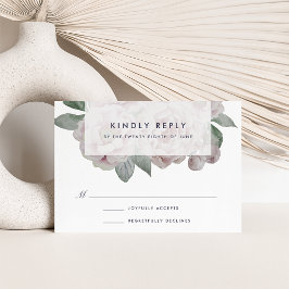 English Garden Floral RSVP Card Karte
