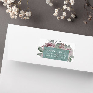 English Garden Floral Rücksendeadressen-Aufklebers Adressaufkleber