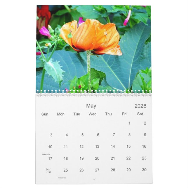 English Garden Florals 2024 Kalender (Mai 2026)