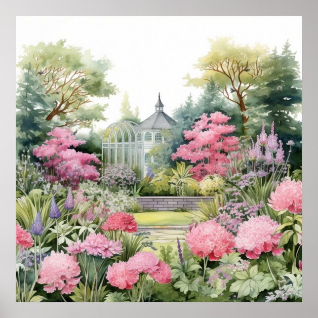 English Garden Landscape Poster (Vorne)