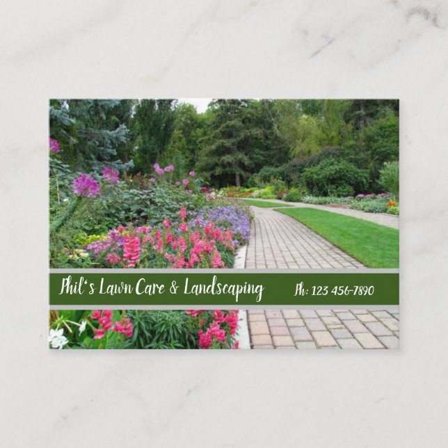 English Garden Landscaping Business Card Visitenkarte (Vorderseite)
