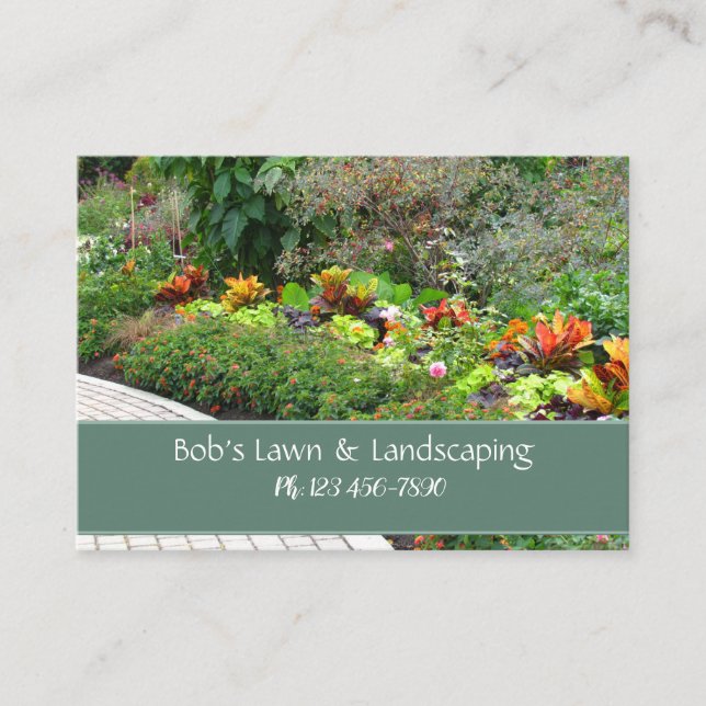 English Garden Landscaping Business Card Visitenkarte (Vorderseite)