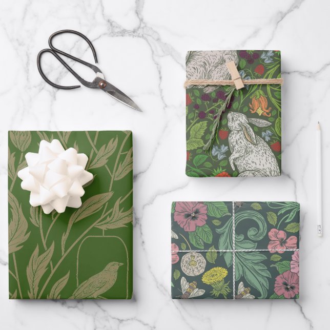 English Garden Medley Geschenkpapier Set (Vorderseite)