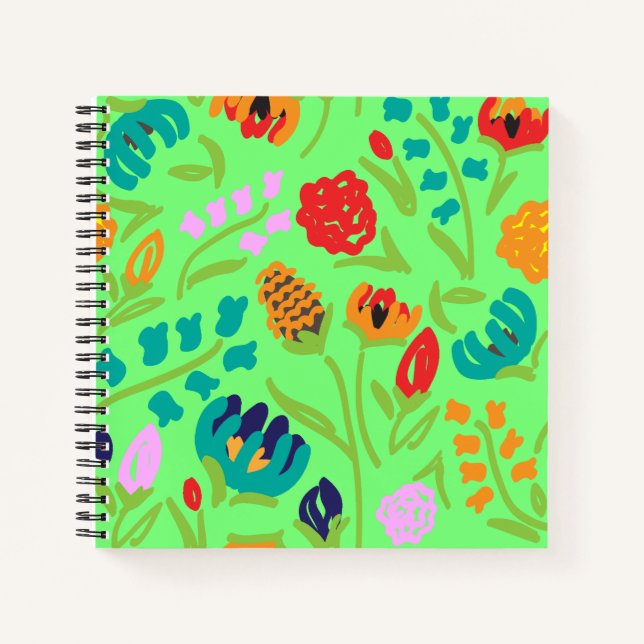 English Garden Mint Spiral Notebook Notizbuch (Vorderseite)