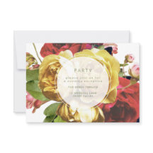 English Garden Party Wedding Card