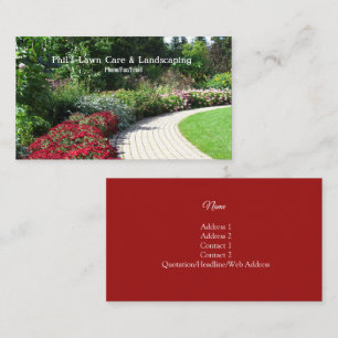 English Gardens Landscaping Business Card Visitenkarte