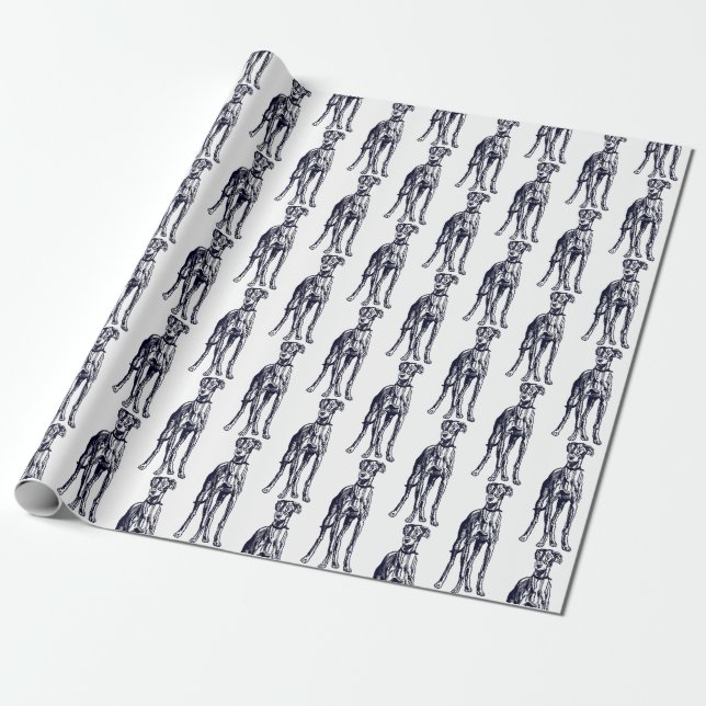 English Greyhound Breed Geschenkpapier (Ungerollt)