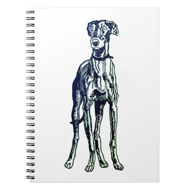 English Greyhound Breed Notizblock (Vorderseite)