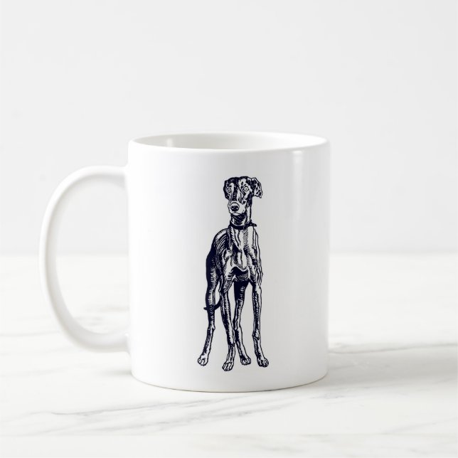 English Greyhound Breit Coffee Tasse (Links)