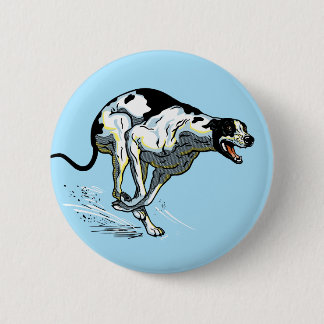 English Greyhound Race Dog Button