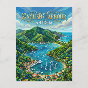 English Harbour Antigua und Barbuda Postkarte