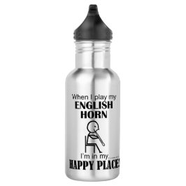 English Horn Happy Place Edelstahlflasche