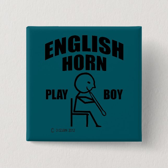 English Horn Play Boy Button (Vorderseite)