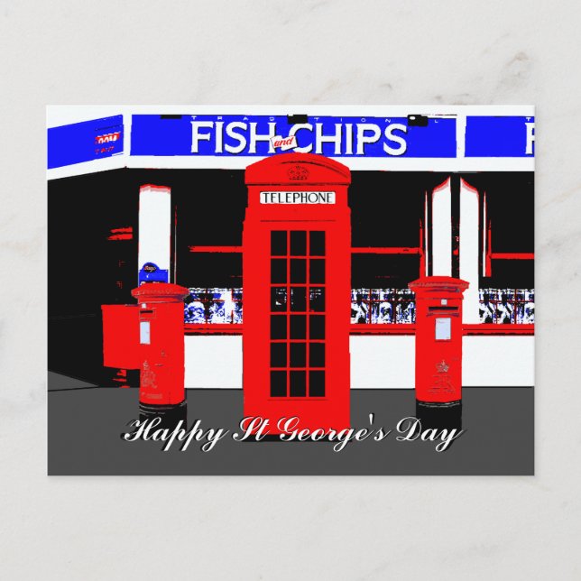 English Icons St Georges Day Postcard Postkarte (Vorderseite)