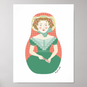 English Ivy Matryoshka Poster