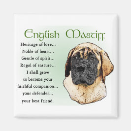 English Mastiff Art Geschenke Magnet