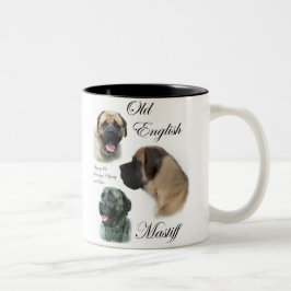 English Mastiff Art Geschenke Zweifarbige Tasse