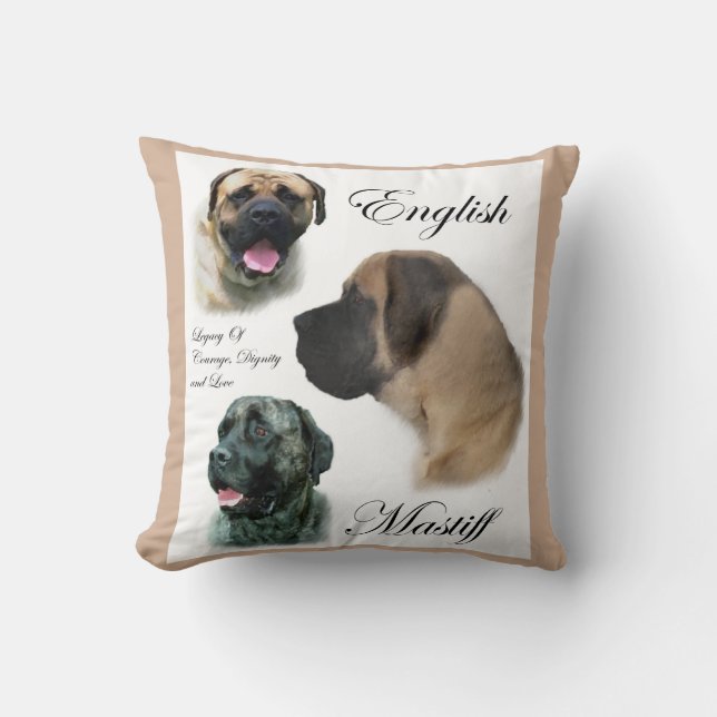 English Mastiff Art Kissen (Vorderseite)