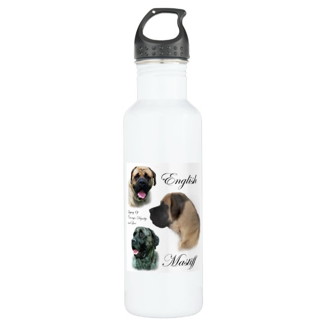 English Mastiff Art Trinkflasche (Vorderseite)